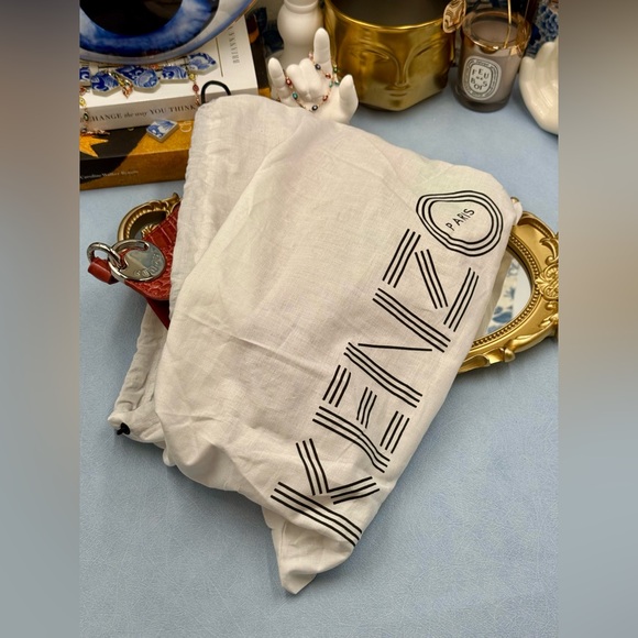 🆕 KENZO 🧿 NWT Medium Tali Croc Embossed Eye Motif Bag, Red - Picture 16 of 16